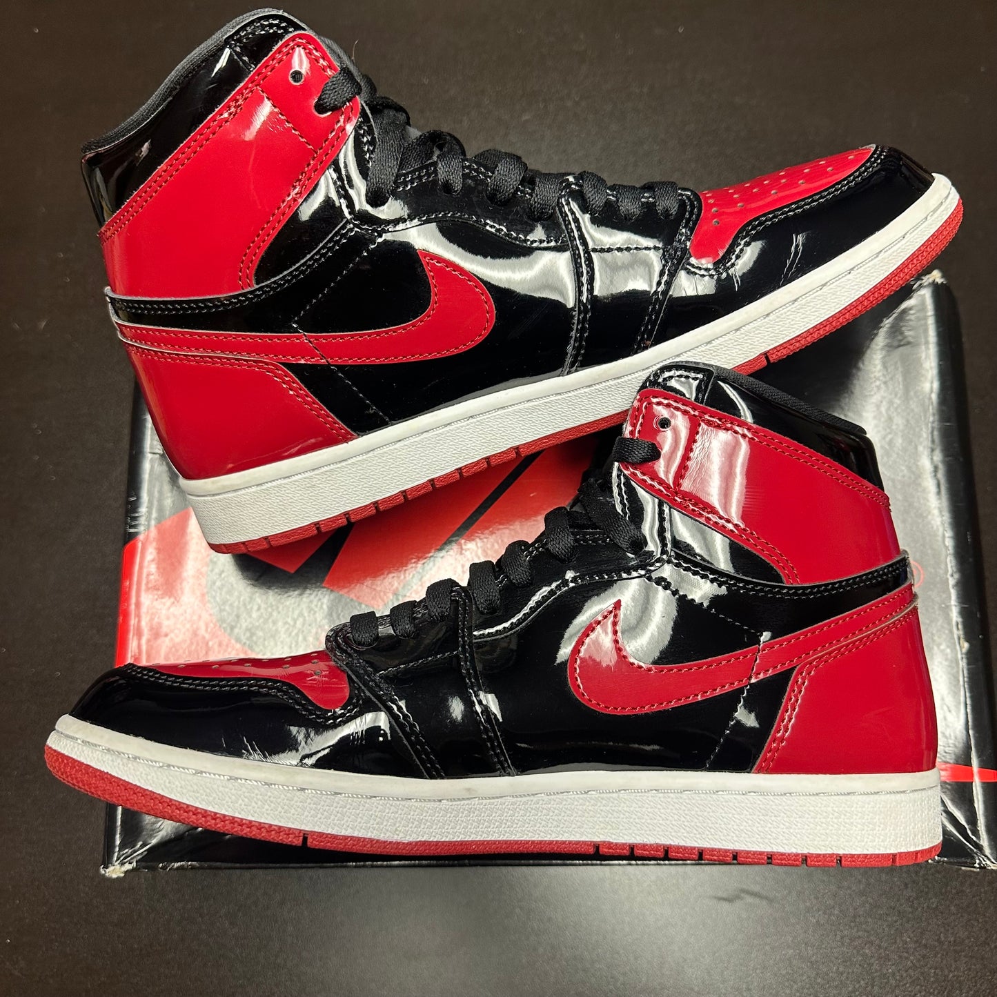 Jordan 1 Retro High Patent Bred (Pre-Owned) (10)
