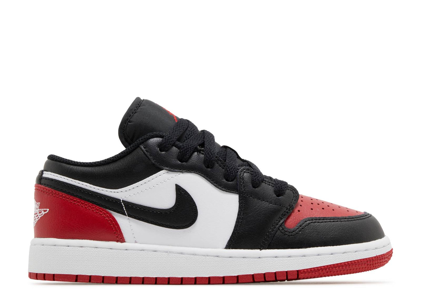 Jordan 1 Low Bred Toe 2.0 (GS)