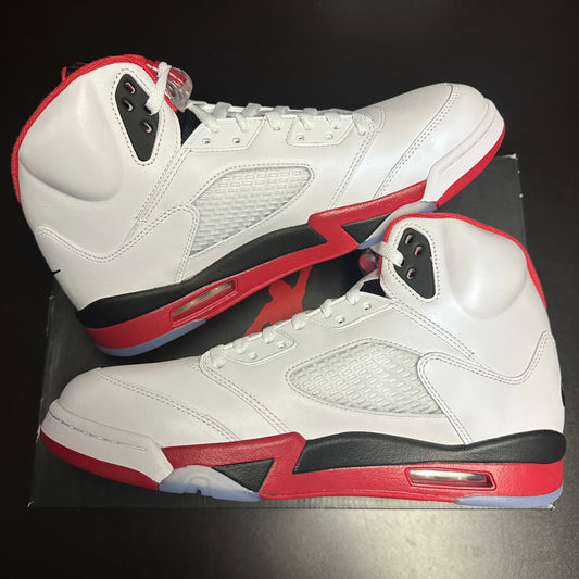 Jordan 5 Retro Fire Red Black Tongue