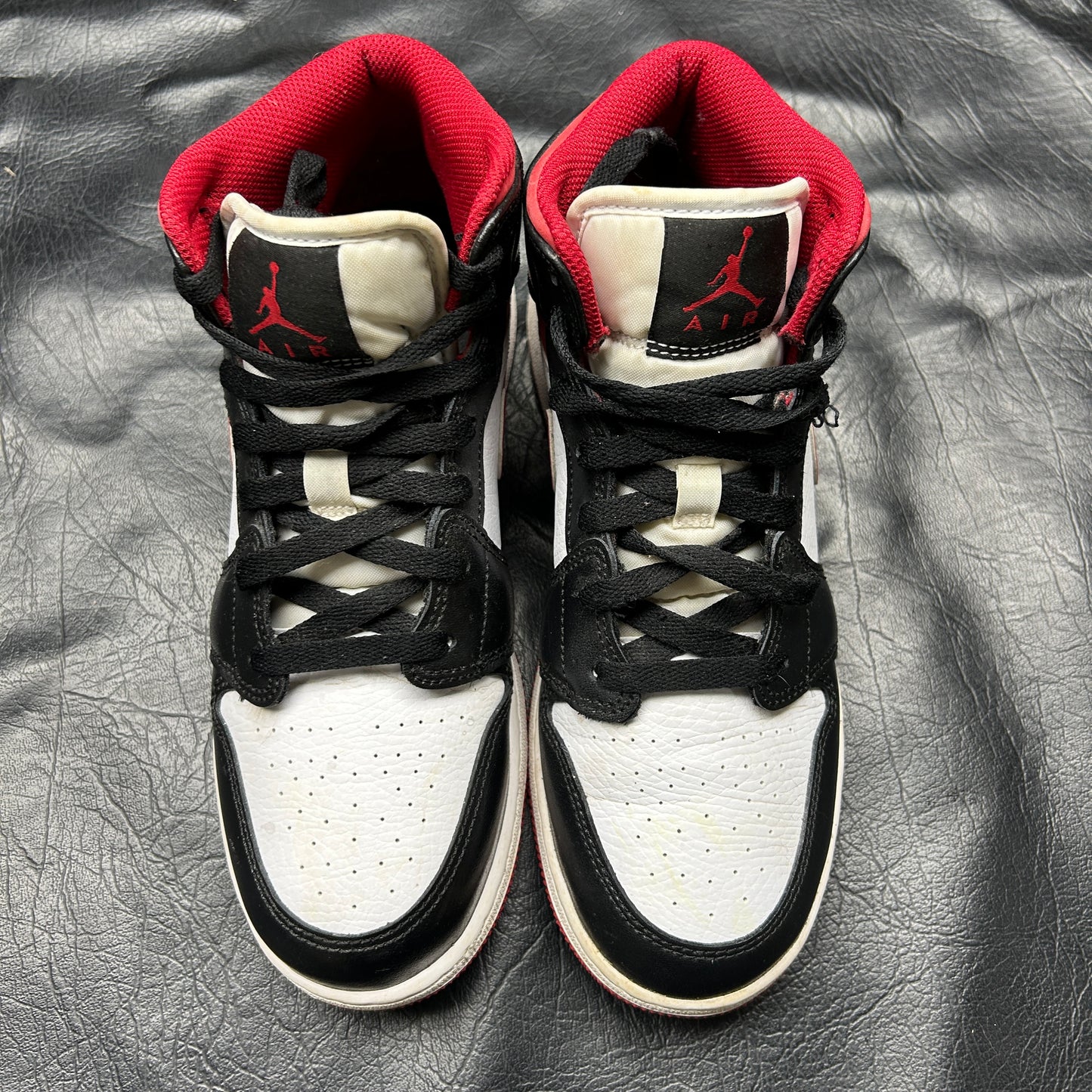 Jordan 1 Mid Black Gym Red (GS) (Pre-Owned)