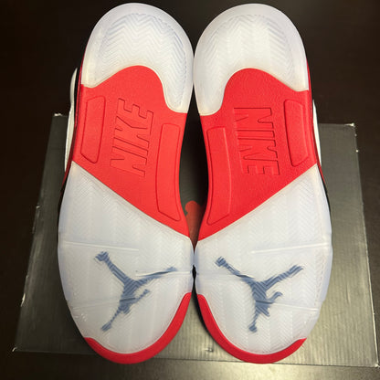 Jordan 5 Retro Fire Red Black Tongue