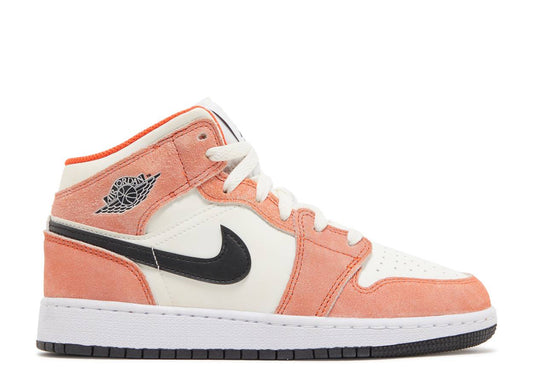 Jordan 1 Mid Orange Suede (GS)