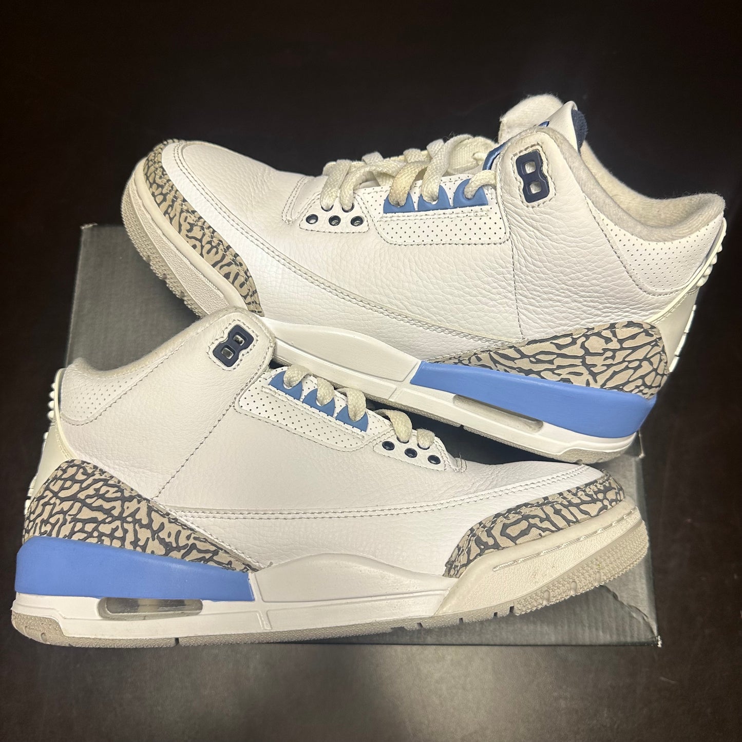 Jordan 3 Retro UNC (Pre-Owned) (8) *REPLACEMENT BOX*