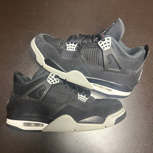 Jordan 4 Retro Black Canvas (Pre-Owned) (11) *NO BOX*