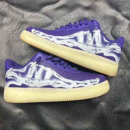 Nike Air Force 1 Low Purple Skeleton (Pre-Owned) Size 9