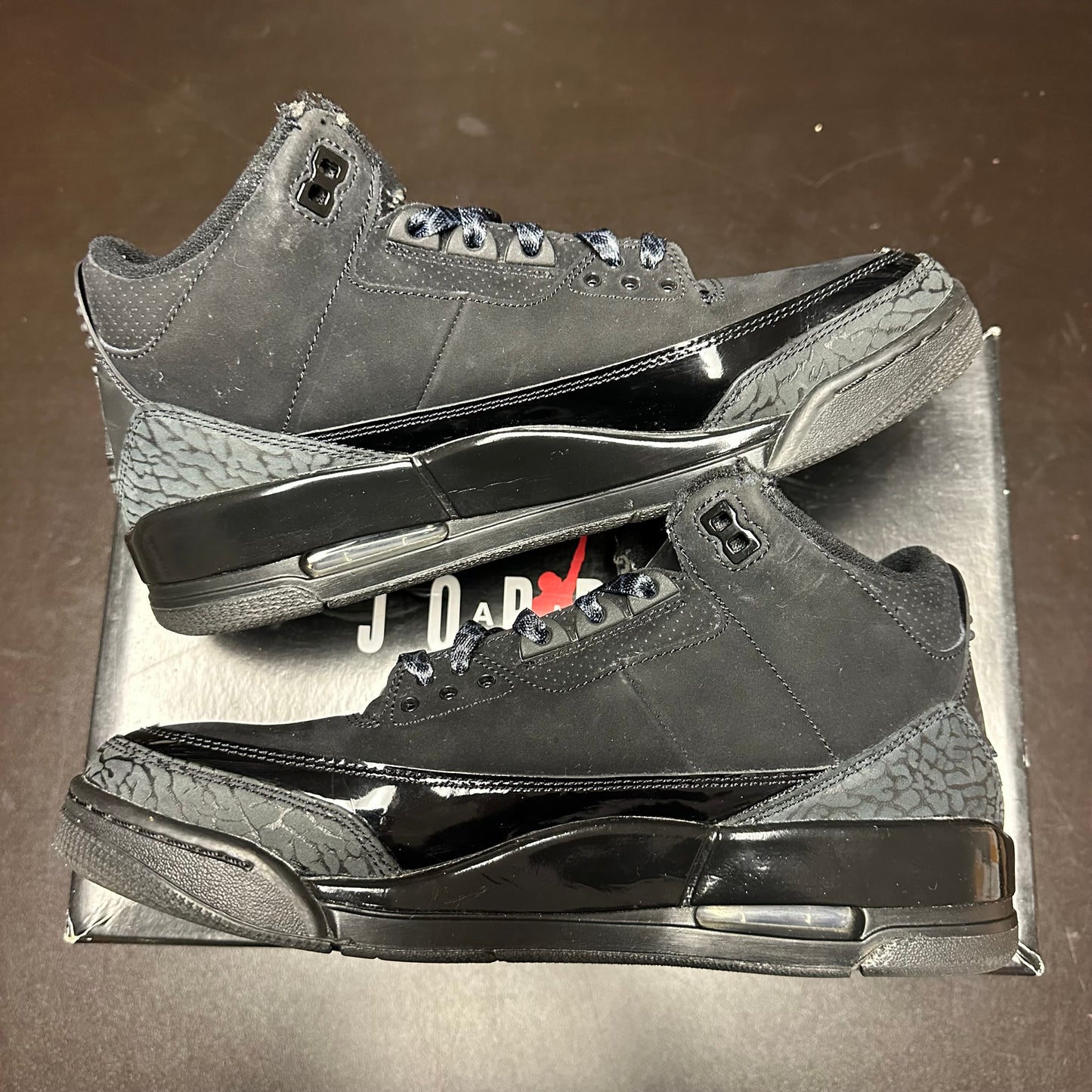 Jordan 3 Retro Black Cat (Pre-Owned) (9) *REPLACEMENT LID*