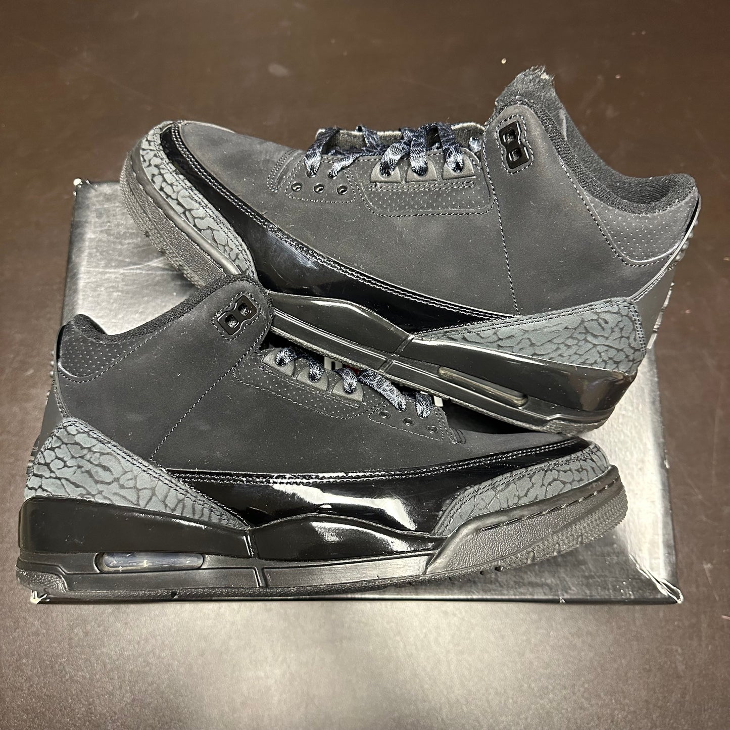 Jordan 3 Retro Black Cat (Pre-Owned) (9) *REPLACEMENT LID*