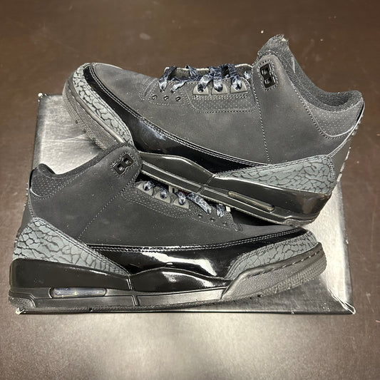 Jordan 3 Retro Black Cat (Pre-Owned) (9) *REPLACEMENT LID*