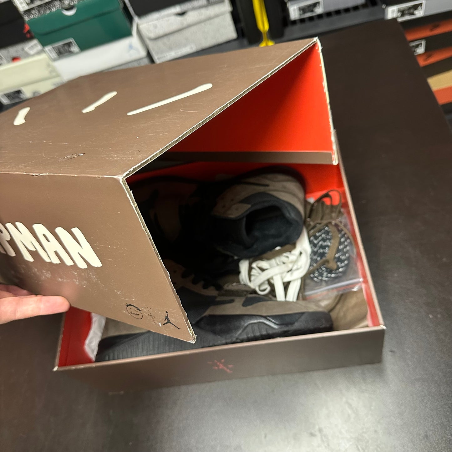 Jordan Jumpman Jack Travis Scott Dark Mocha (Pre-Owned) (9) *DAMAGED BOX*