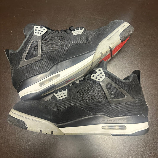 Jordan 4 Retro Black Canvas (Pre-Owned) (11) *NO BOX*