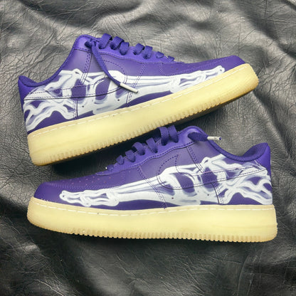 Nike Air Force 1 Low Purple Skeleton (Pre-Owned) Size 9