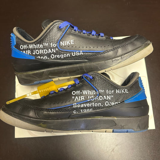Jordan 2 Retro Low Off-White Black Blue (Pre-Owned) (10)